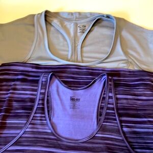Set of Two Racer Back Athletic Tops. 1 Nike 1 Champtiin C9. Both Quick Dry. Sz L